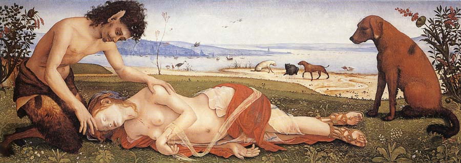 Piero di Cosimo A Satyr Mourning over a Nymph